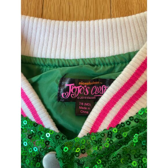 JO JO SIWA high top shoes sequin letter varsity jacket Girls Size 7/8 - Picture 4 of 5